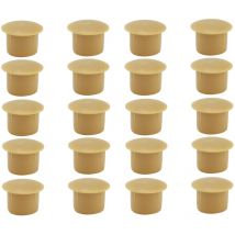 20x tappo chiusura plastica mobili inserto cappuccio copriforo fori (Ø6mm / marrone chiaro ral 1011)