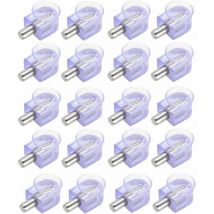 20x Taquet à ventouse en plastique et tenon Ø5mm Etagère Meuble Support Plateau Verre Vitre Goujon Tablette Cale