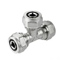 Invena - pex-al-pex Tee Tuyau Connecteur 20x16x20mm Laiton Compression Garnitures