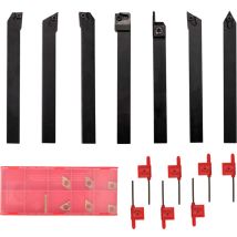 Meterk - 21 stücke 10mm Schaft Drehmaschine Drehen Werkzeug Halter Bohren Bar Hartmetall Einsätze Drehmaschine Drehen Werkzeug