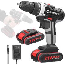 21 V multifunktionaler elektrischer Schlagschrauber, kabelloser Akku-Bohrer, leistungsstarke Lithiumbatterie, kabellose wiederaufladbare Handbohrer,