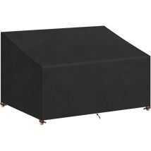 Housse Banc De Jardin 3 Places 160x99x61/89cm Imperméable, Housse Canape De Jardin Exterieur, Housse Salon Jardin Tissu Oxford, Coupe-vent, Anti-uv, 