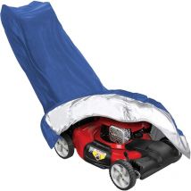 Tonchean - 210D Polyester Waterproof Dustproof Lawn Mower Cover with Drawstring and Storage Bag (125 x 76 x 44 inches) Blue