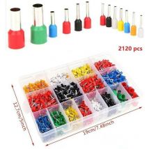 2120x Assortiment d'embouts de câble isolés 0,5-16mm² Fils Embout de câble Set