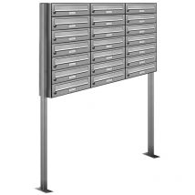 21er V2A Edelstahl Standbriefkasten Anlage Freistehend
