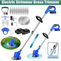 21V Cordless Battery Strimmer Bundle Grass Trimmer Electric Garden Edger Cutter
