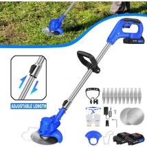 Dayplus - 21V Power Coupe-bordures Batterie Débroussailleuse électrique Tondeuse à gazon avec 2X batterie