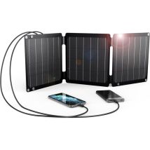 21w Chargeur Solaire Portable, Bigblue Chargeur De Panneau Solaire Avec Usb-a/usb-c (5v/4,2a), Étanche Ip68 Panneau Solaire Pliable Pour Camping, 