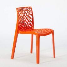 Lot de 22 Chaises Gruvyer Grand Soleil nid d'abeille colorées promo prix stock - Orange