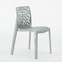 Lot de 22 Chaises Gruvyer Grand Soleil nid d'abeille colorées promo prix stock - Gris