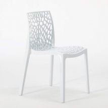 Lot de 22 Chaises Gruvyer Grand Soleil nid d'abeille colorées promo prix stock - Blanc