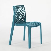 Grand Soleil - 22 Silla de cocina o de comedor de Policarbonato Transparente Gruvyer - Azul 3