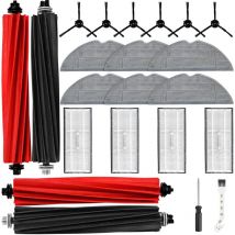 22 Stück Zubehör Für Roborock S8 / S8+ Saugroboter 4 Hauptbürste, 4 Filter, 6 Wischtücher, 6 Seitenbürsten, 1 Reinigungsbürste, 1 Schraubendreher – 