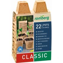 22 vasetti quadrati biodegradabili 6x6CM semina piante orto fiori