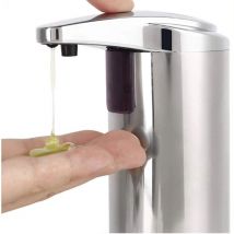 Cyslmuk - Distributeur automatique de savon de capteur de distributeur de savon de capteur d'acier inoxydable de 220ml
