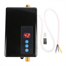 Rosvola - Jeffergarden 220V 5.5KW Mini chauffe-eau électrique instantané sans réservoir douche système d'eau chaude cuisine noir