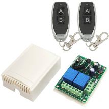 Hello Kitty Bain - 220V ac 2 Canaux Sans fil Commutateur de Télécommande, Récepteur rf Module de Relais 433 mhz avec émetteur Marche/Arrêt pour Porte