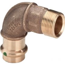 VIEGA 2214 Curva 90° Fr Ø35X1.1/4"Maschio In Bronzo A Pressare - 127329