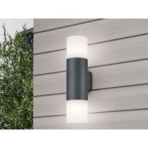 Außenwandleuchte hoosic Up-and-Down in Anthrazit, Höhe 33cm