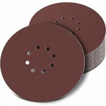 225mm Disque de Ponçage,30 Pcs Disque abrasif circulaire,8 trous Papier abrasif ponceuse,papier abrasif pour ponceuse à sec ponceuse girafe(120 240