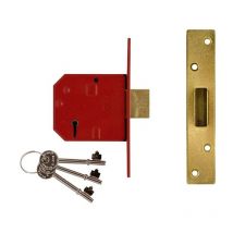 Union - Y2134E-PL-3.00 2134E 5 Lever bs Mortice Deadlock Satin Brass Finish 79.5mm 3in Visi UNNY2134EP30
