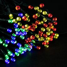 22M Guirlande Solaire 200 led 8 Jeux de Lumière Guirlande Lumineuse Idéal pour Fête, Mariage, Anniversaire et Jardin Extérieur (Multicolore)