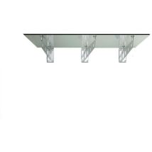 Glaszentrum Hagen - Pensilina in vetro trasparente 230x90 cm - Trasparente incl. Supporto in acciaio