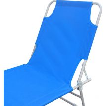 2309 Silla plegable con respaldo ajustable para playa o jardín Color: Azul