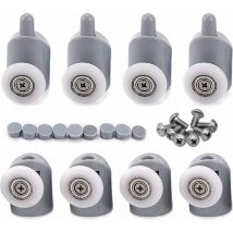 Rwoythk - 8pcs 23mm Shower Door Roller Wheels Bathroom Sliding Door Rollers