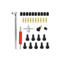 23PCS demonte Valve Tire Tool, Valve Core Remover For Car Replacement, Valve Core 10pcs, 4-1 Tire valve repair tool - Tire valve disassembly, repair