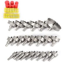 23tlg tct Hartmetall Lochsäge Kreisschneider Bohrkrone Set Kernbohrer 16-100mm