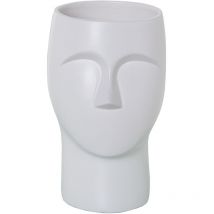 Fijalo - 24 cm Keramikvase Matt White Face 13x14x24cmpour alle Stile, um dem Zuhause eine Note zu verleihen
