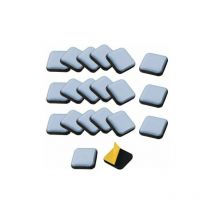 Groofoo - 24 deslizadores autoadhesivos de teflón para muebles, cuadrados, de 25 a 25 mm, para sillas, sofás, escritorios, mesas y sillones
