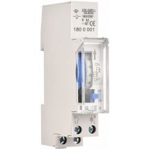 24 heures minuterie mécanique 15 minutes minuterie minimale montage sur rail batterie intégrée, sul180a ac220 - 240V gris - sul180a ac220 - 240V gris