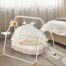 Berceau électrique pour bébé, balançoire pour bébé, balançoire automatique pour bébé, berceau pour bébé, chaise à bascule avec fonction de lecture de