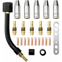 Dhklfa - 24 Pcs 15AK Torch Consumable Electrode Shield Cutter Connecting Rod, Elbow Gooseneck Tips For mig Welding Machine, 1.0Mm - 1.0Mm I9R6ZJ9j9apT