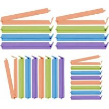 24 Pièces Clips d'Étanchéité Alimentaire, Clip Fermeture Cuisine, Clips pour Sachet, Pince Alimentaire Plastique, Pince Sachet Cuisine, Couleurs