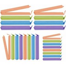 24 Pièces Clips d'Étanchéité Alimentaire, Clip Fermeture Cuisine, Clips pour Sachet, Pince Alimentaire Plastique, Pince Sachet Cuisine, Couleurs