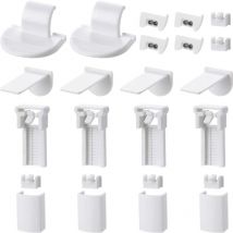 24 pièces en 4 groupes accessoires de rideaux à rabais, accessoires d'assemblage de rideaux à plis