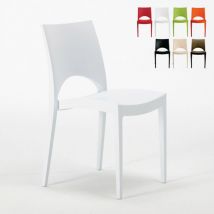 Stock 24 Silla de cocina Paris Grand Soleil de Polipropileno Apilable - Blanco