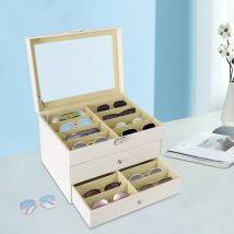 24 Slot Brillen Brillenbox Brillenaufbewahrung Brillenkoffer Brillenpräsentation