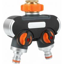 Lucky-88 - 2/4 Way Distributor, 3/4 and 1/2 with Tap Adapter, Suitable for Garden Irrigation and Garden Hose