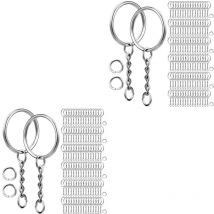 240 pièces porte-clés anneau porte-clés porte-clés en métal porte-clés anneaux fendus porte-clés porte-clés cerceau