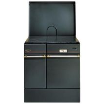Godin - 240162000860-cuisinière Bois Arpège 75cm 10kw Buches 50cm Noir Dessus P 240162noirpoli