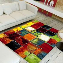 Unamourdetapis - Tapis salon et chambre 240x340 multicolore rectangle tissé motif géométrique belo 2