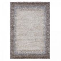 Unamourdetapis - Tapis entrée 40x60 marron rectangle tissé motif faux uni elegant 03