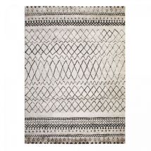 Unamourdetapis - Tapis berbère motifs tribaux 40x60 crème mabal