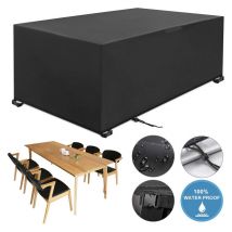 Cyslmuk - 242 x 162 x 100 cm housse Salon de Jardin 210D Oxford Housse de Protection Salon de Jardin Housse Table Jardin Bâche Salon de Jardin