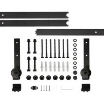 Wyctin - Hofuton 244cm Tringle Rail Porte Coulissante Suspendu Système de Voie Roue de Poulie de Rail de Porte Suspendu