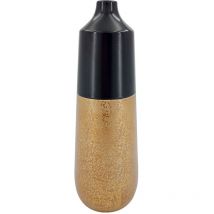 Vanity Living - 24.5cm Ceramic Vase For Living Room Furniture, Luxury Handmade Table Vase in Black and Gold
